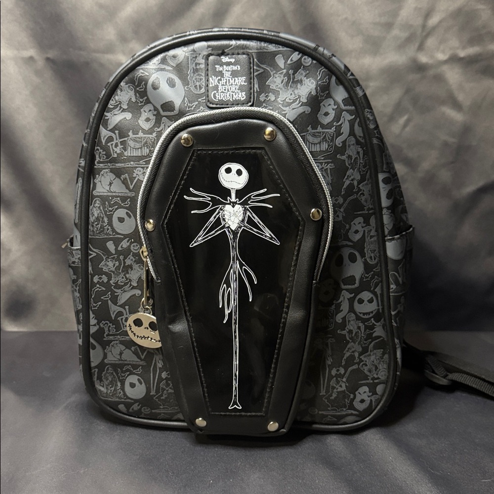 Jack Skellington Coffin Backpack - Black